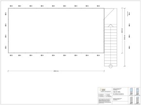 Hallenbüro auf Stahlbau 4-seitig 8,50 x 4,00 m 34 m² (HS4-8540)